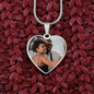 Personalized photo heart necklace