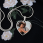 Personalized photo heart necklace