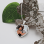 Personalized photo heart necklace