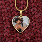 Personalized photo heart necklace