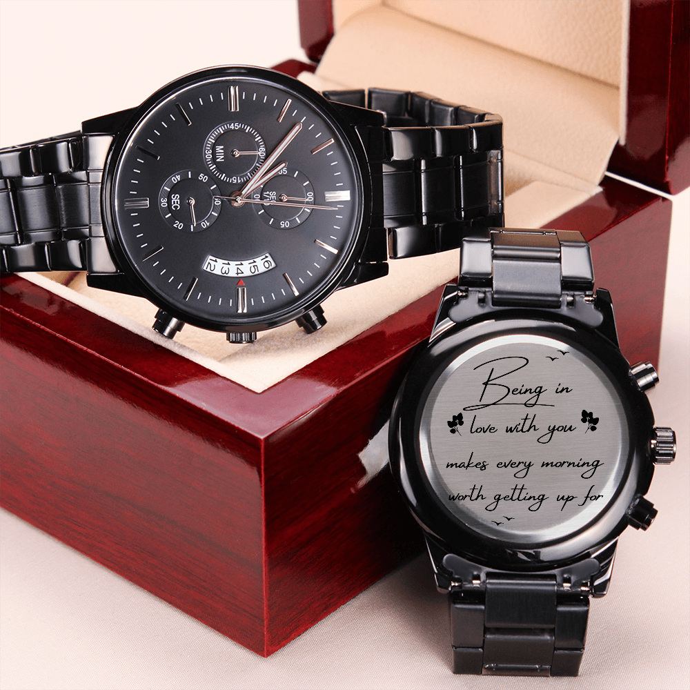 Engraved watch gift for husband