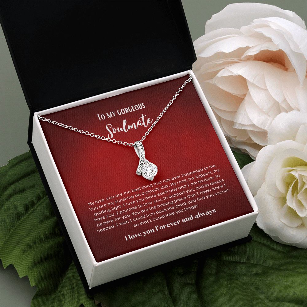 To my soulmate alluring beauty necklace gift for birthdays and special occasion