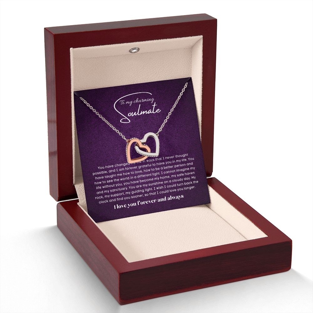 To my soulmate Interlocking hearts