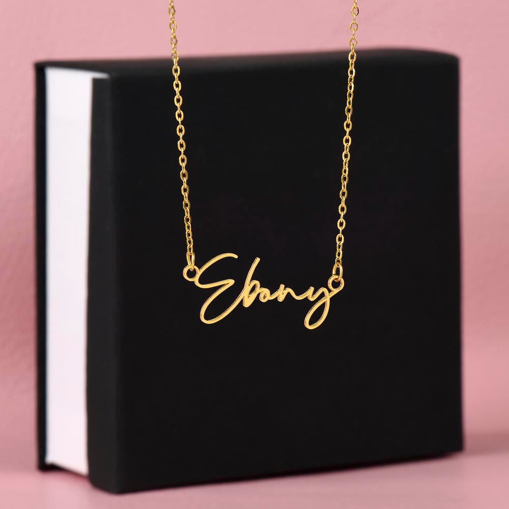 Custom signature style name necklace