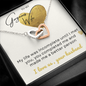 To my gorgeous wife massage card necklace with luxury box
