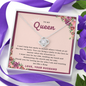 To my queen massage card necklace with luxury box