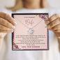 To my wife massage card necklace with luxury box