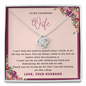 To my wife massage card necklace with luxury box