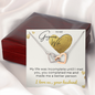 To my gorgeous wife massage card necklace with luxury box