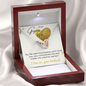 To my gorgeous wife massage card necklace with luxury box