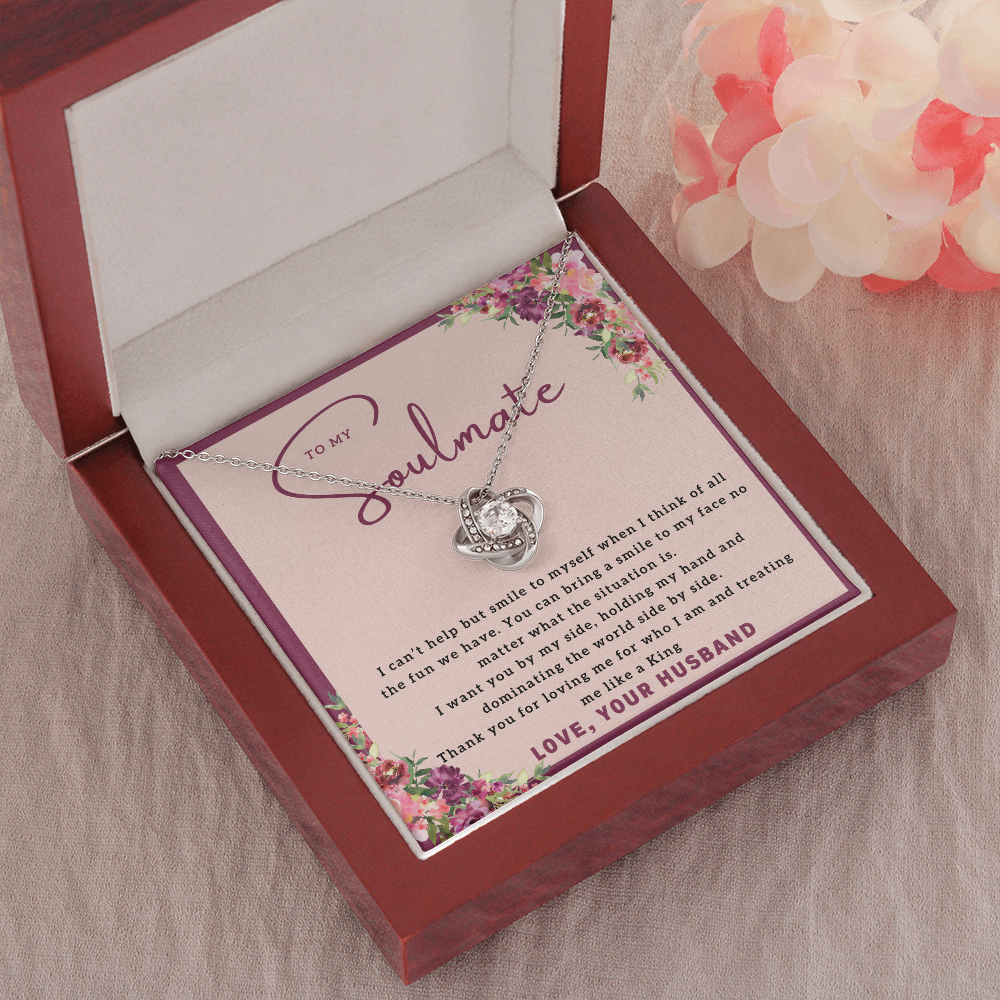 To my soulmate massage card necklace with luxury box