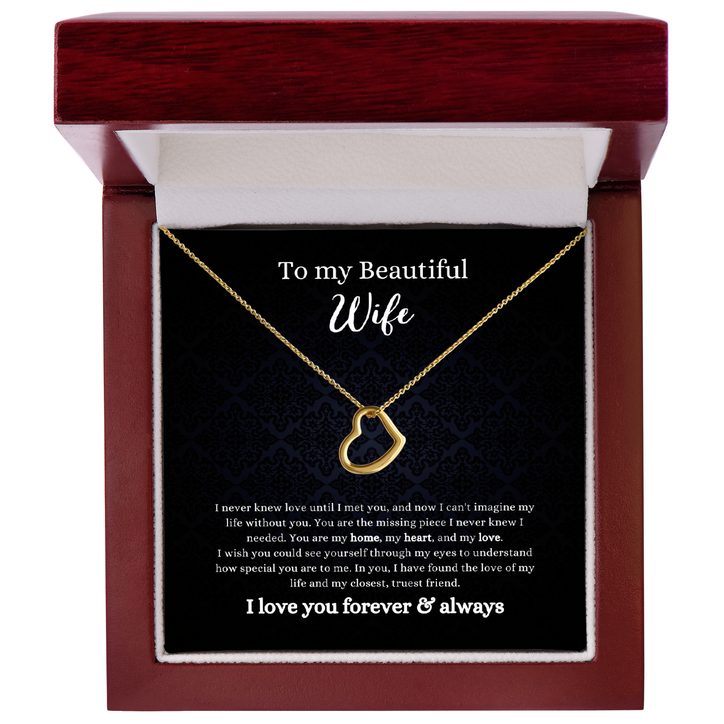 Personalized necklace is the perfect gift for your wife, future wife, or soulmate