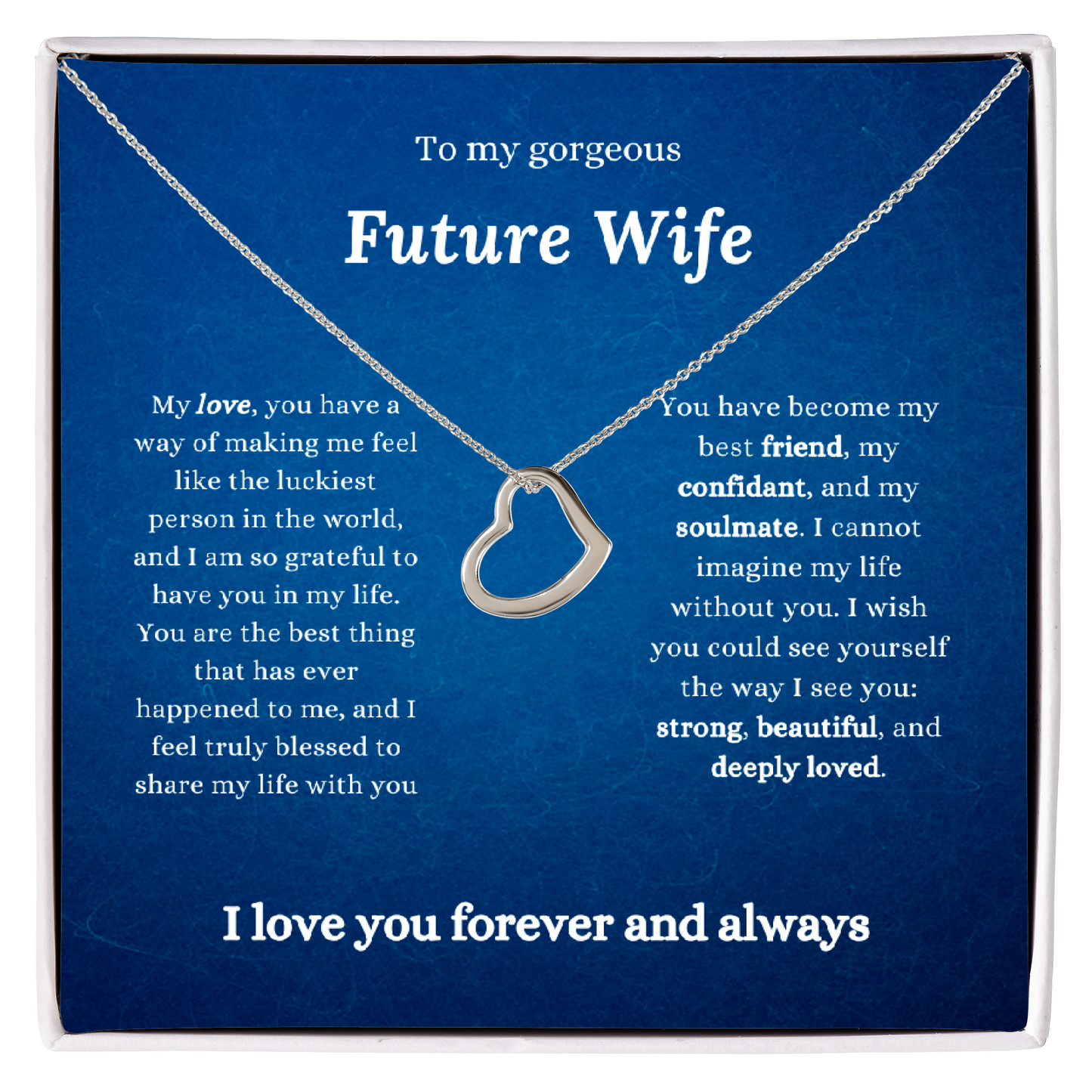 Personalized necklace is the perfect gift for your wife, future wife, or soulmate