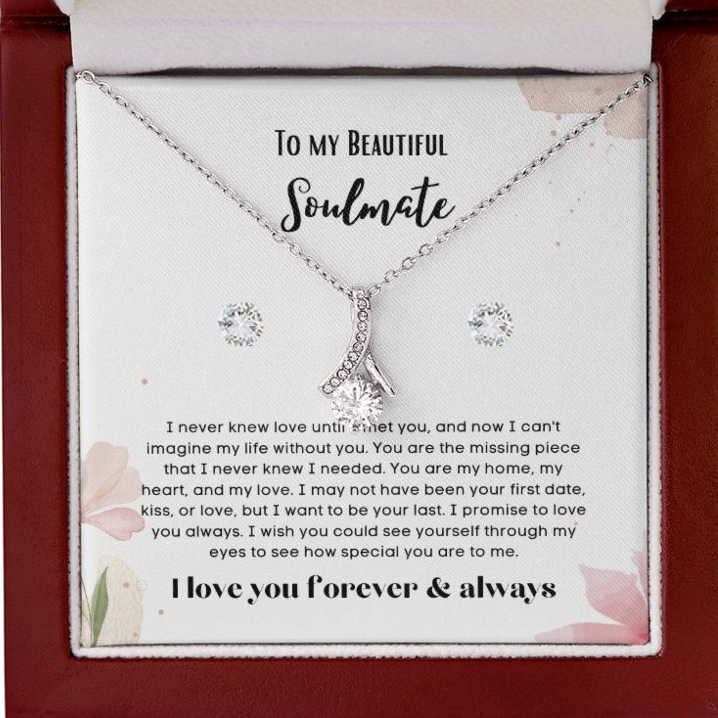To my soulmate gift for birthday or anniversary and Valentinesday