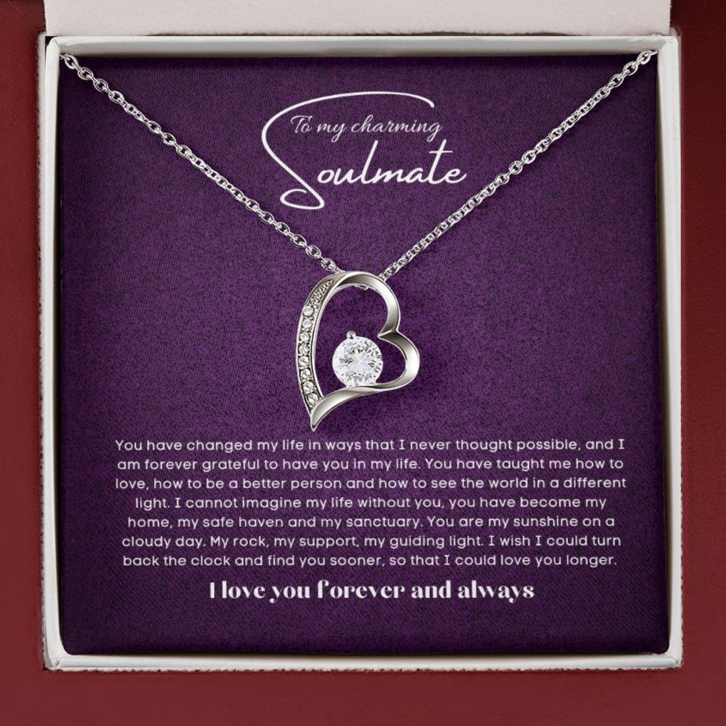 To my soulmate gift for birthday or anniversary and Valentinesday
