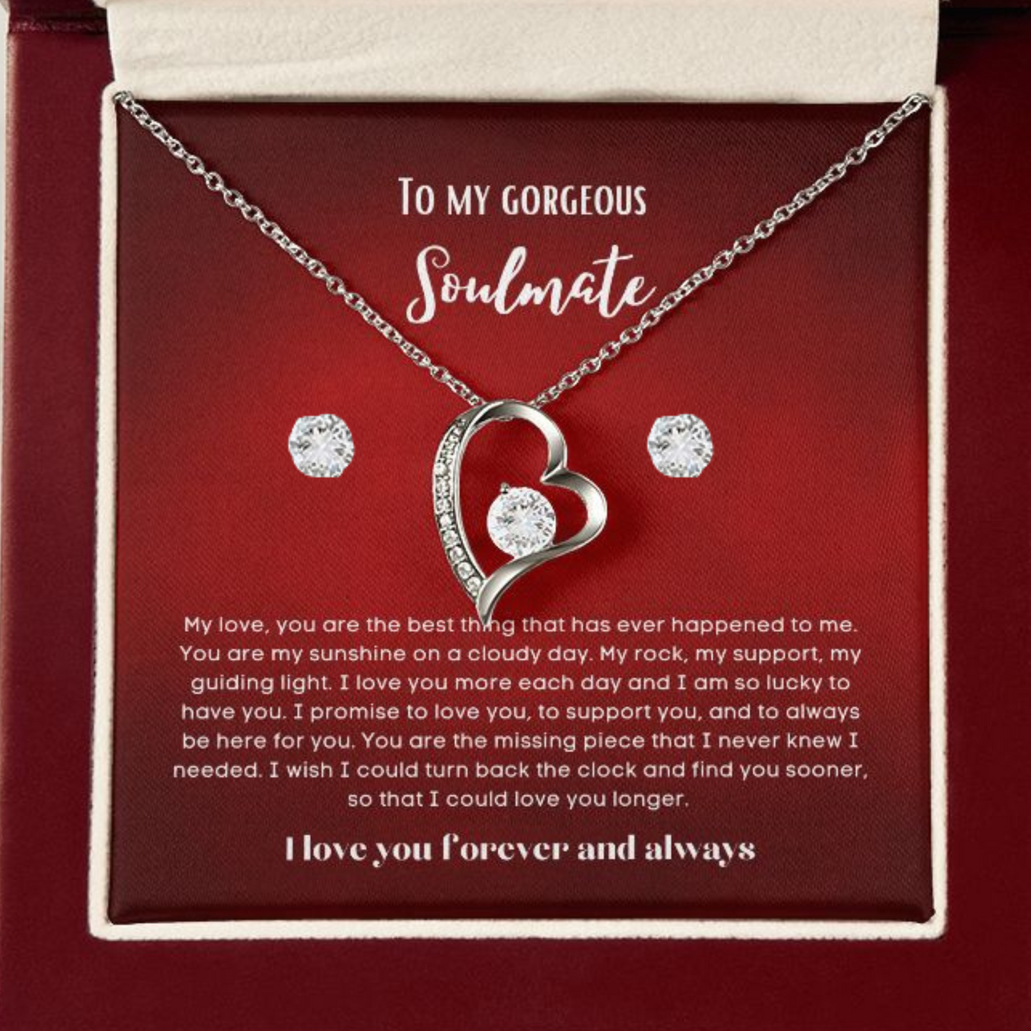 To my soulmate gift for birthday or anniversary and Valentinesday