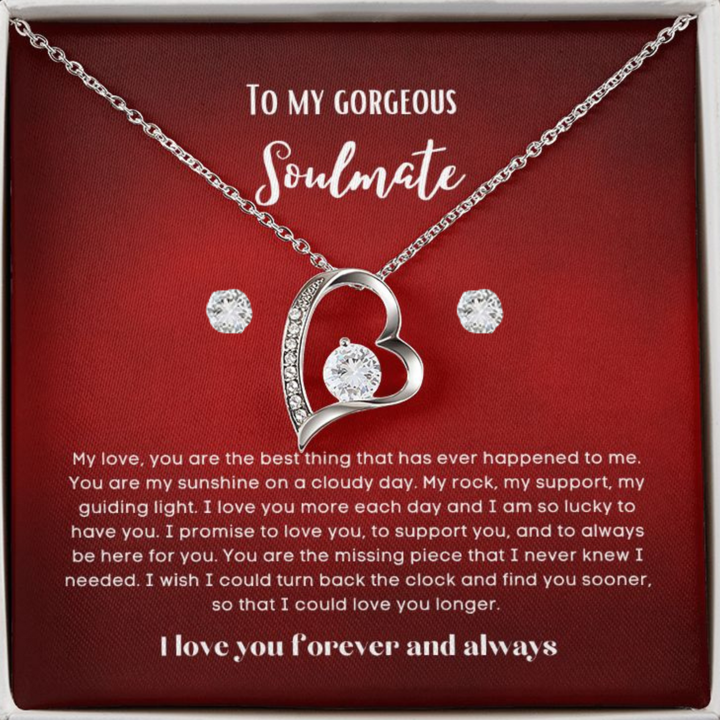 To my soulmate gift for birthday or anniversary and Valentinesday