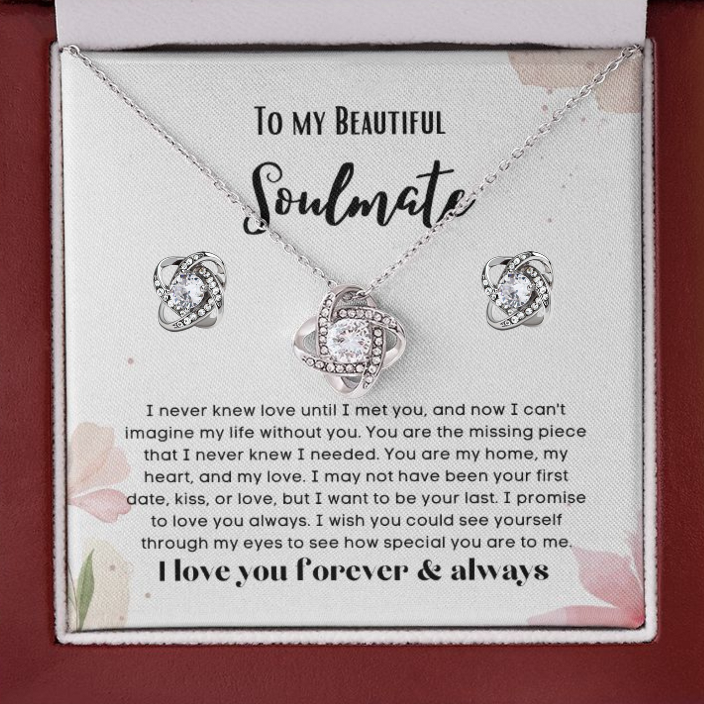 To my soulmate gift for birthday or anniversary and Valentinesday