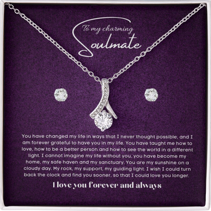 To my soulmate Alluring necklace set with earrings