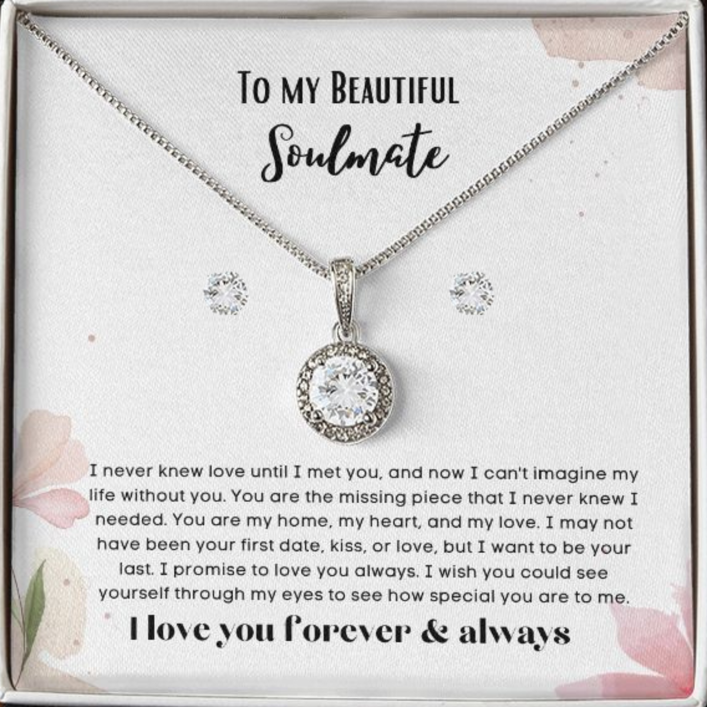 To my soulmate gift for birthday or anniversary and Valentinesday
