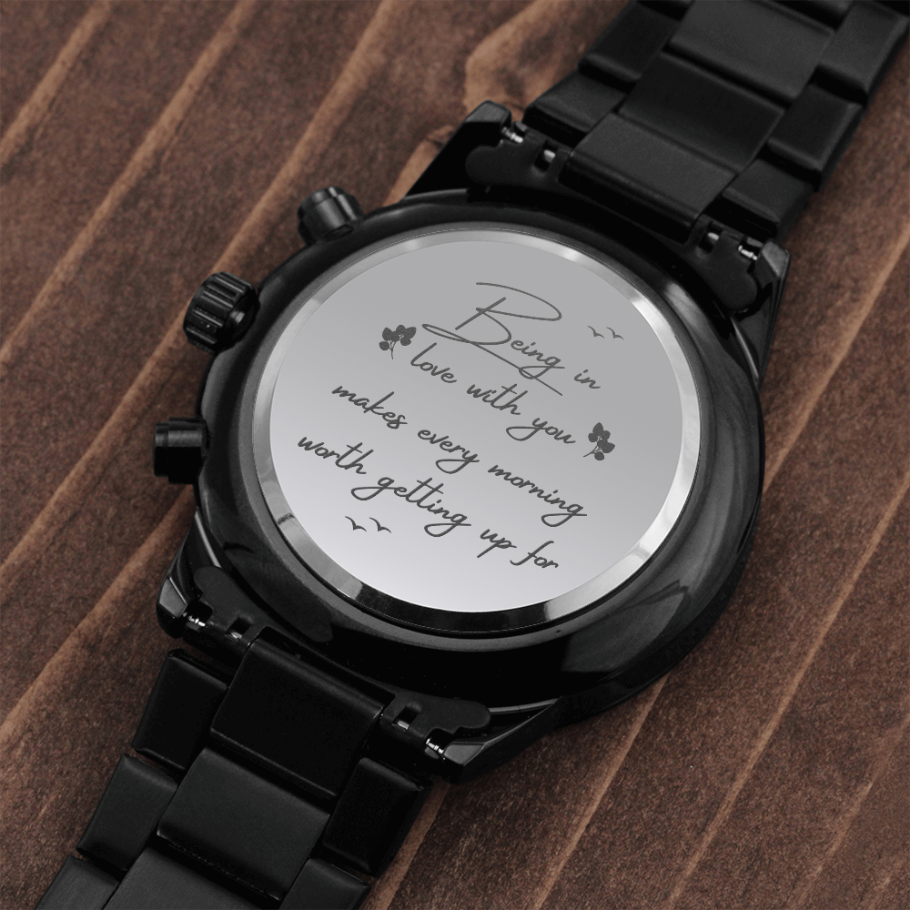Engraved watch gift for husband