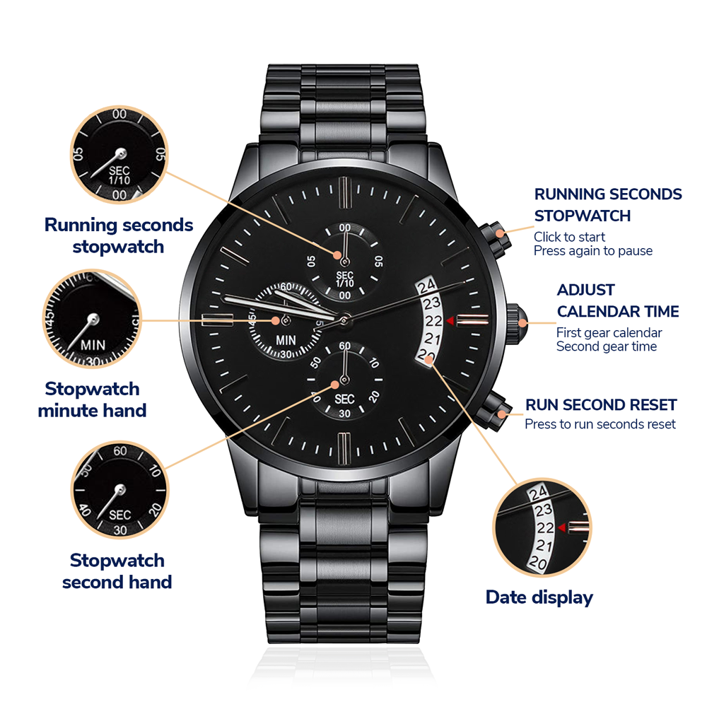 Engraved watch gift for husband