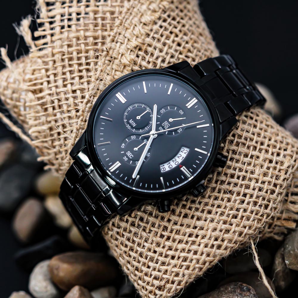 Engraved watch gift for husband