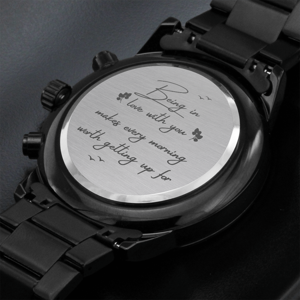 Engraved watch gift for husband