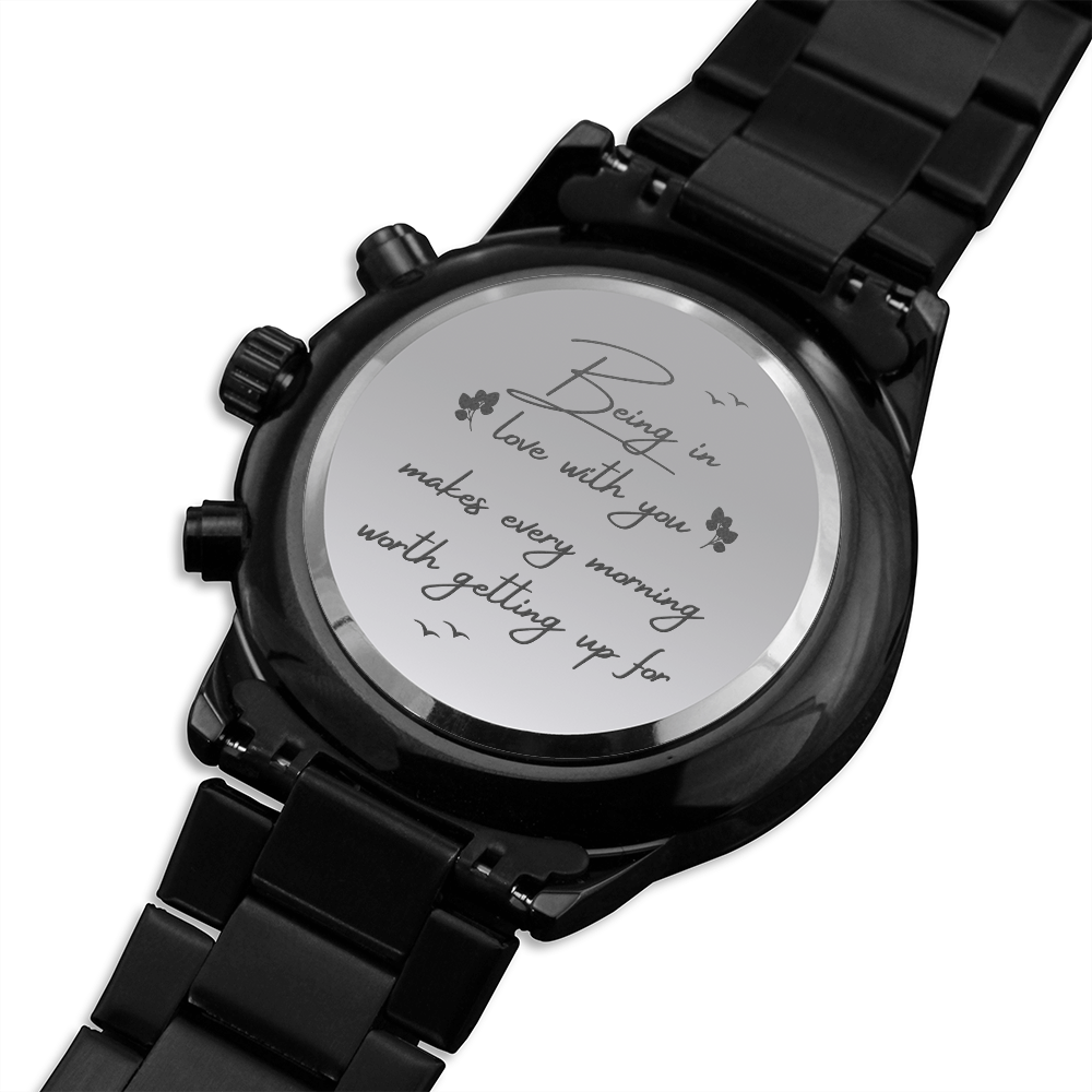 Engraved watch gift for husband