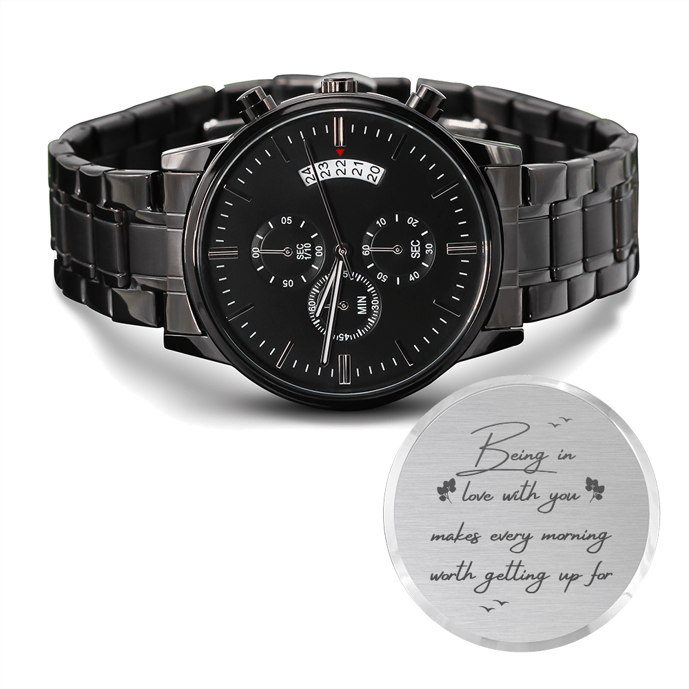 Engraved watch gift for husband