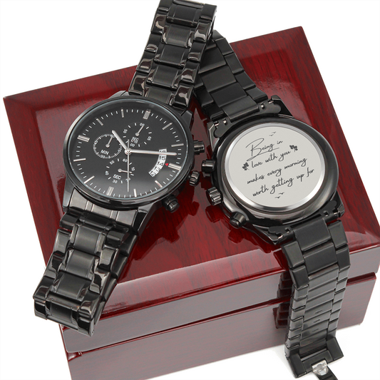 Engraved watch gift for husband