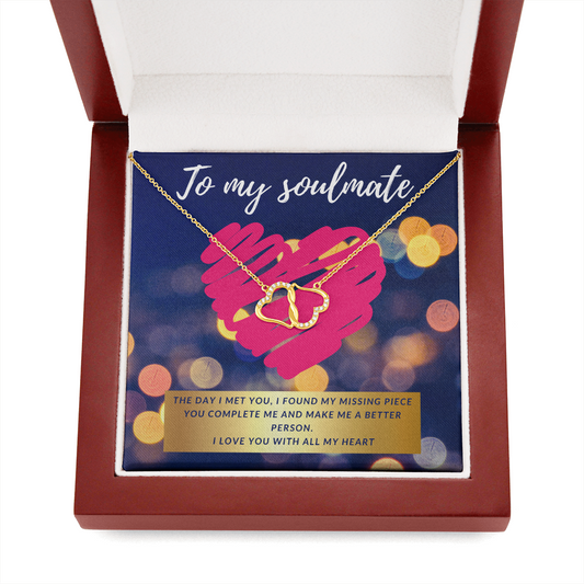 To my soulmate necklace 10k gold hearts