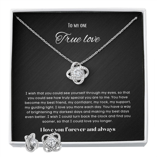 To my soulmate necklace and earrings set