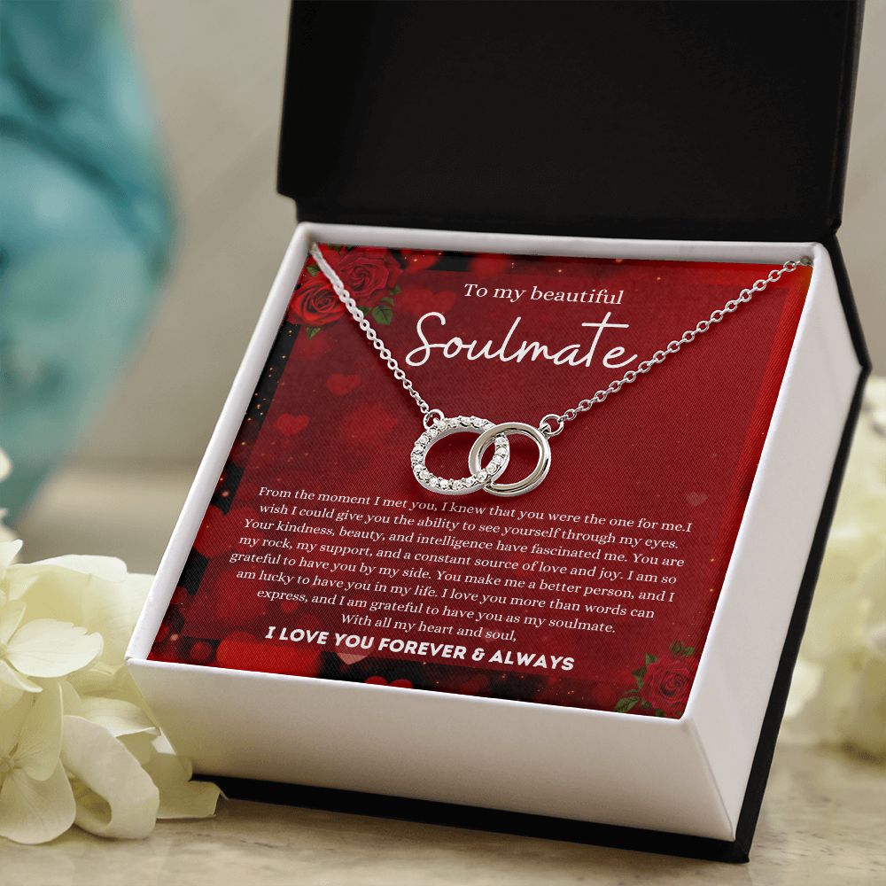 To my beautiful soulmate perfect pair necklace