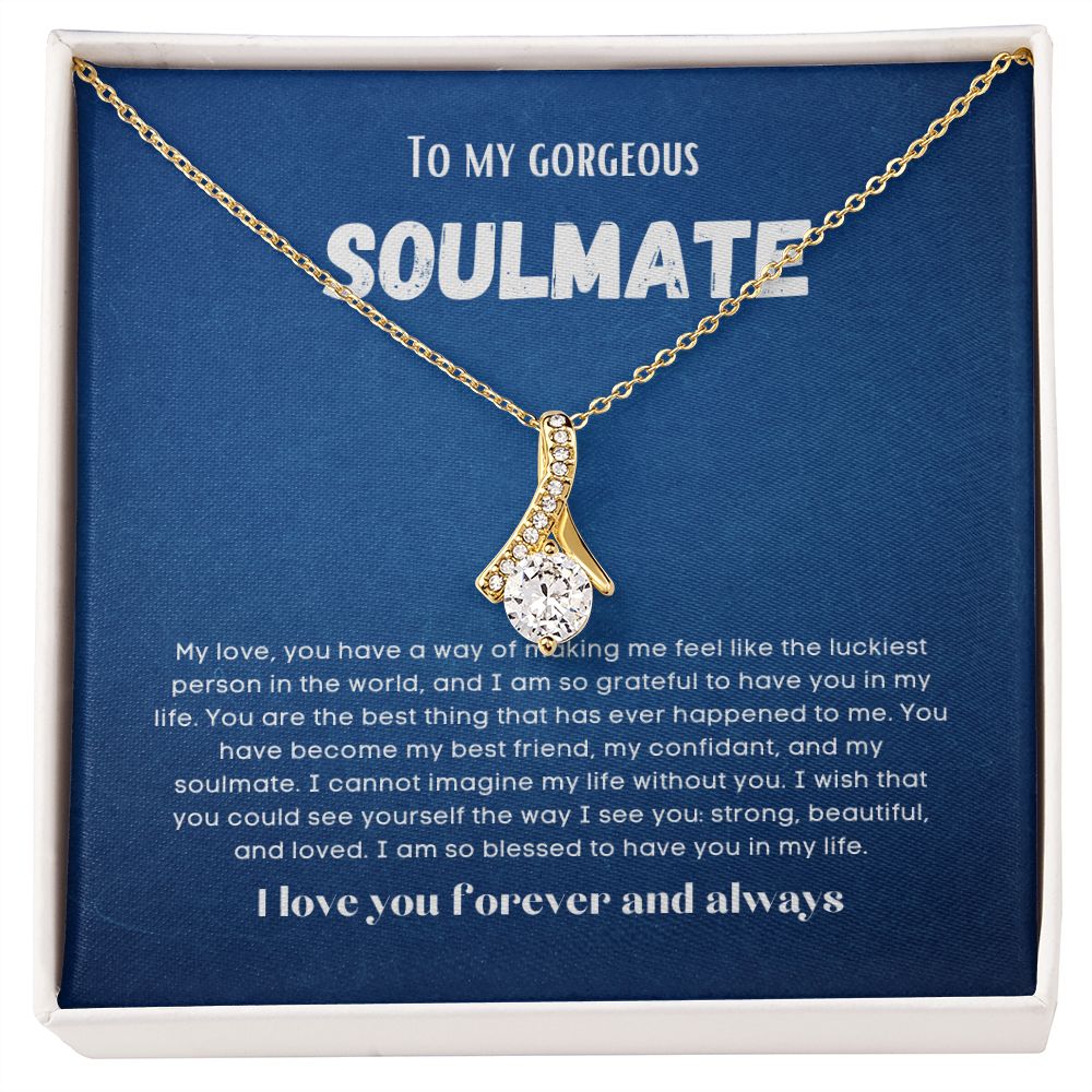 To my soulmate alluring beauty necklace gift for birthdays and special occasion