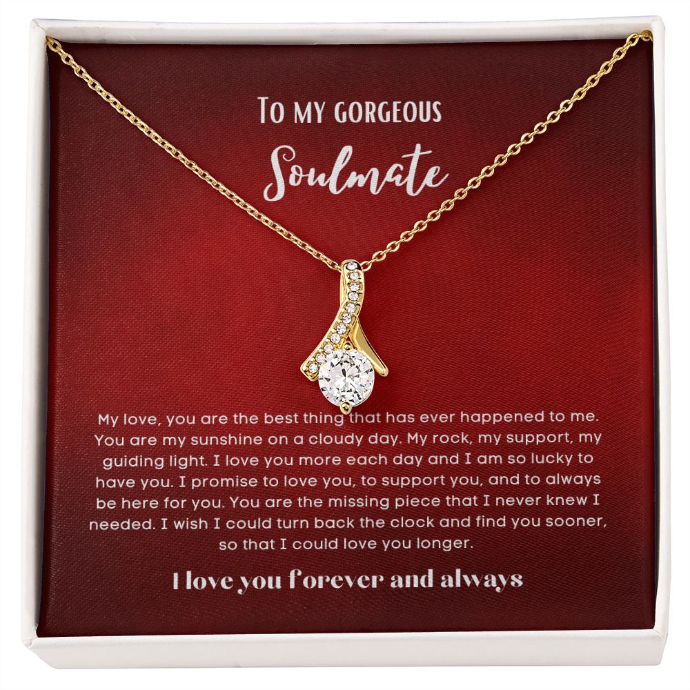 To my soulmate alluring beauty necklace gift for birthdays and special occasion