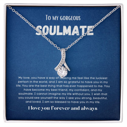 To my soulmate alluring beauty necklace gift for birthdays and special occasion