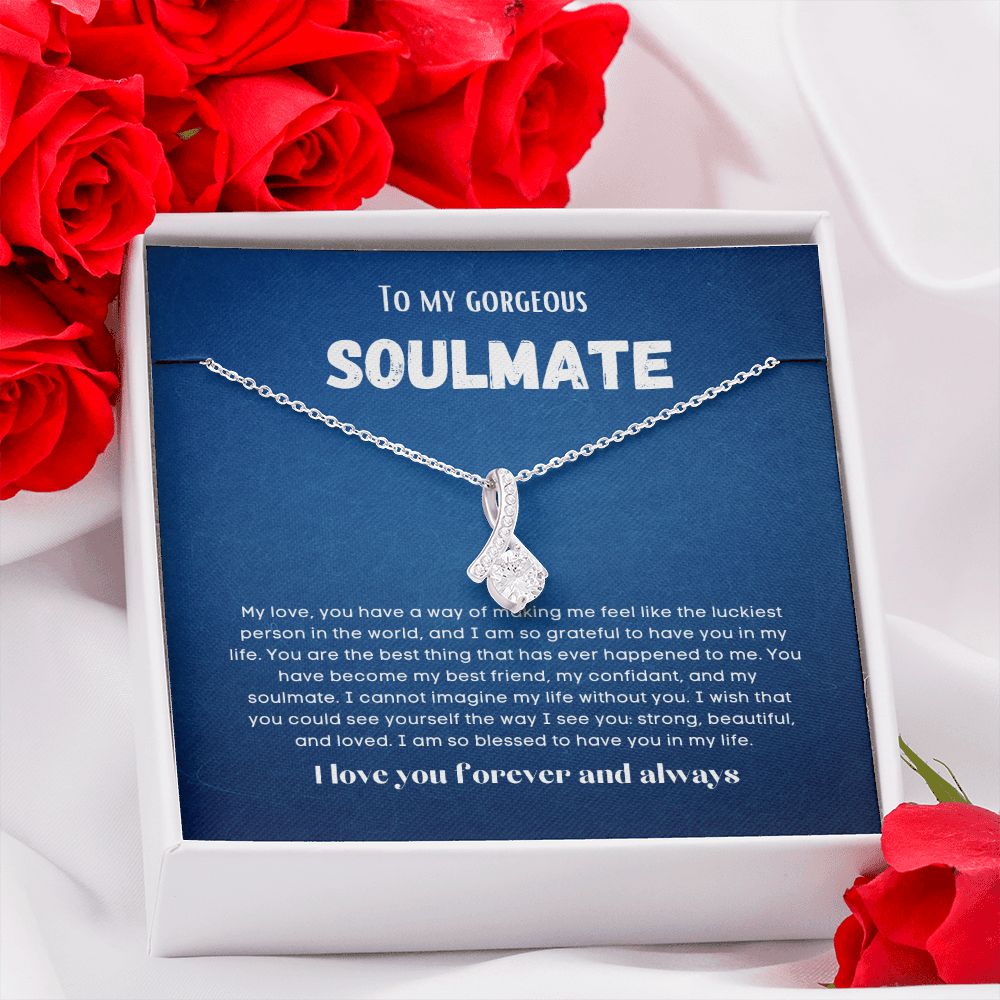 To my soulmate alluring beauty necklace gift for birthdays and special occasion