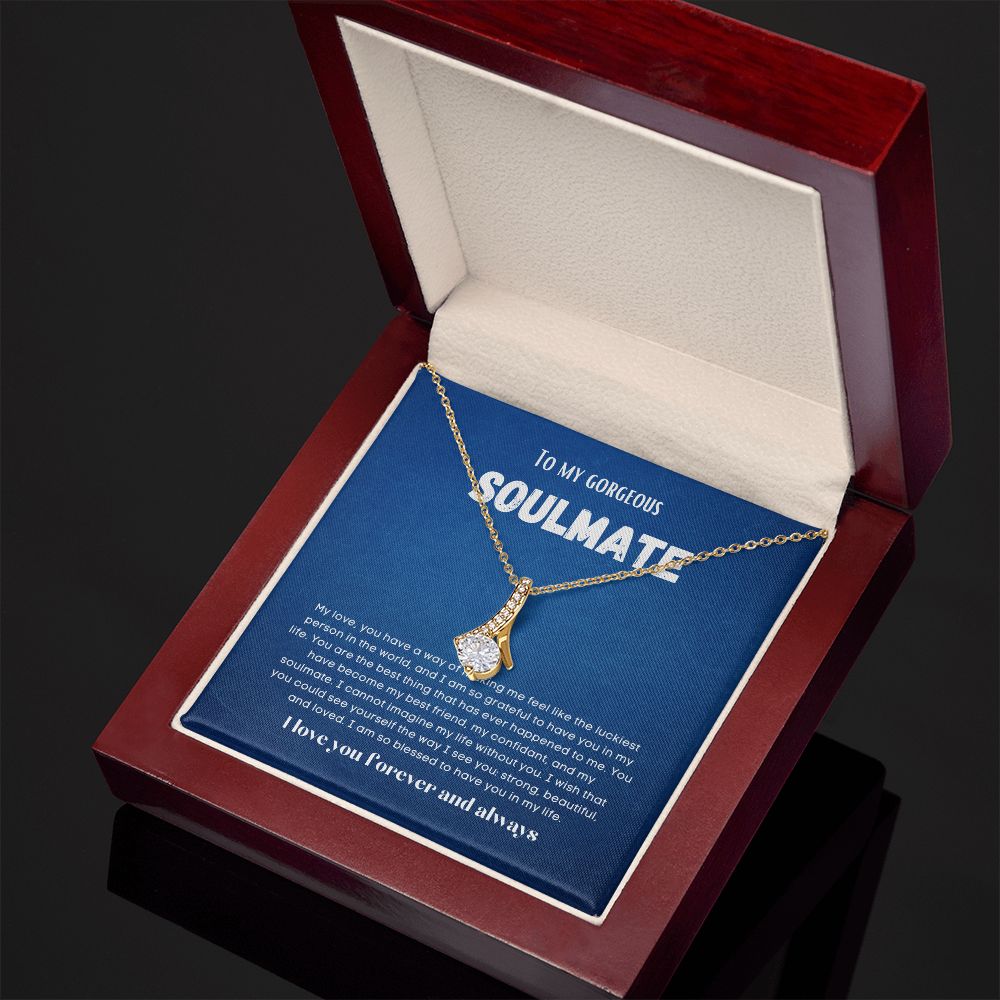 To my soulmate alluring beauty necklace gift for birthdays and special occasion