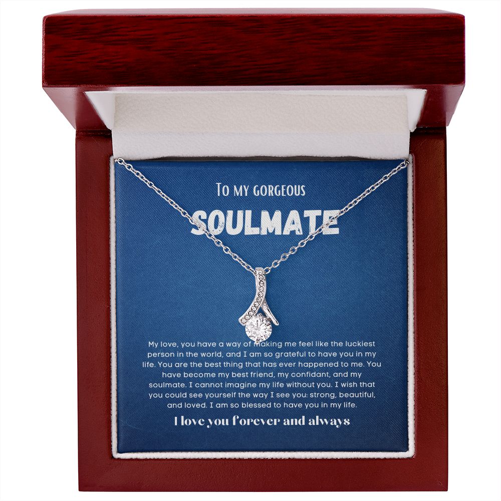 To my soulmate alluring beauty necklace gift for birthdays and special occasion