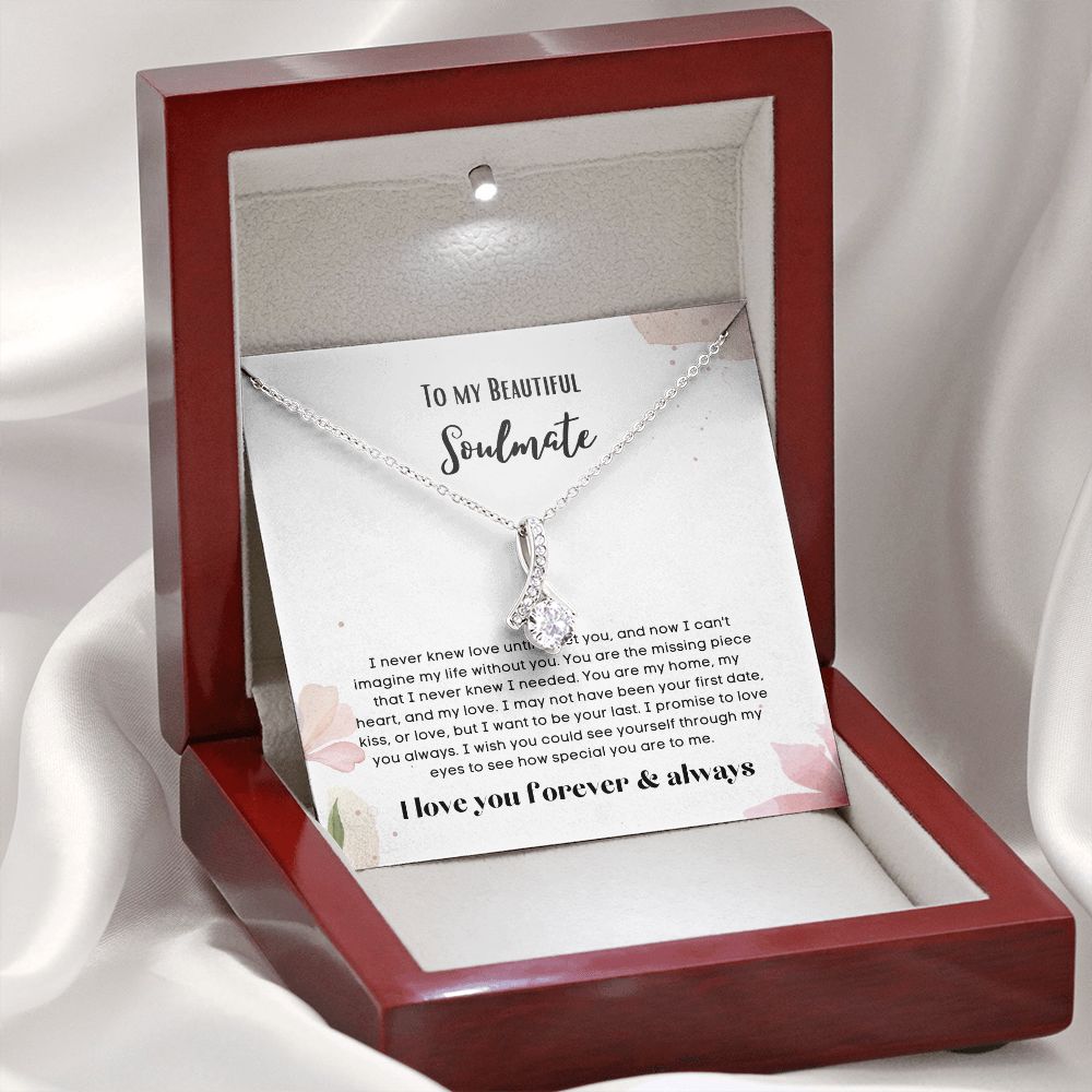 To my soulmate alluring beauty necklace gift for birthdays and special occasion