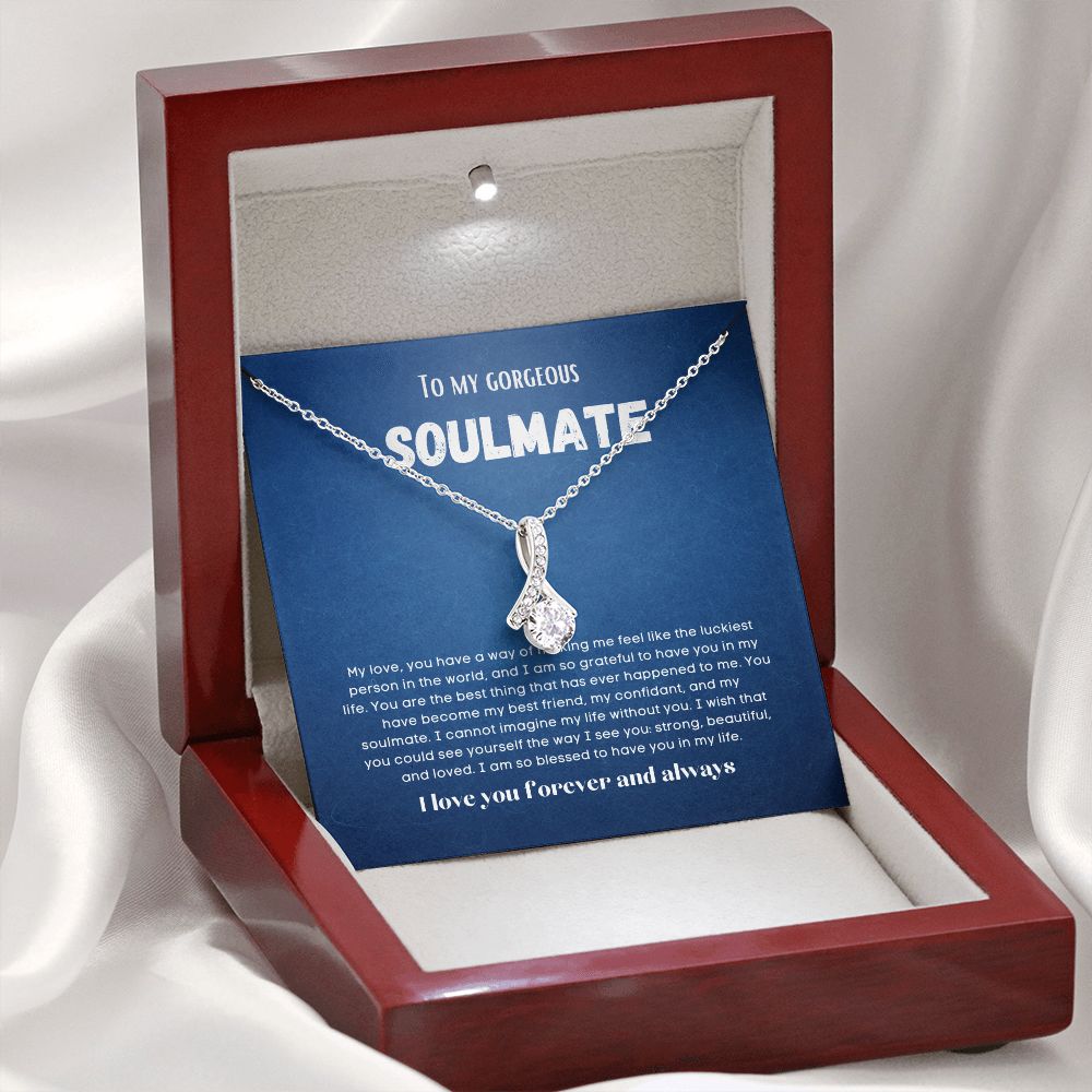 To my soulmate alluring beauty necklace gift for birthdays and special occasion