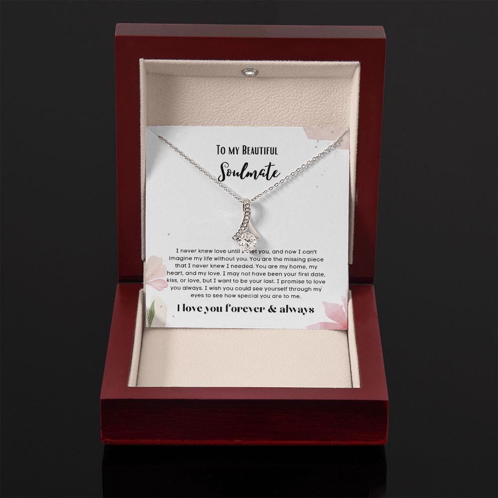 To my soulmate alluring beauty necklace gift for birthdays and special occasion