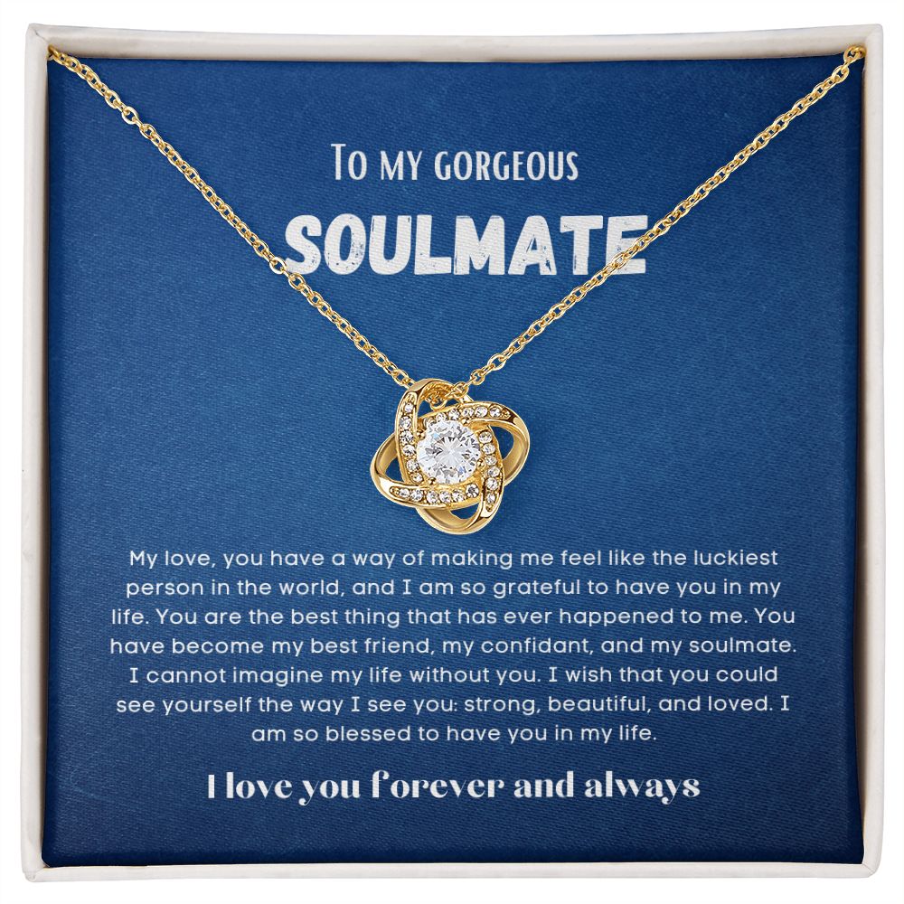 To my soulmate necklace gift for anniversary or Valentine's ay