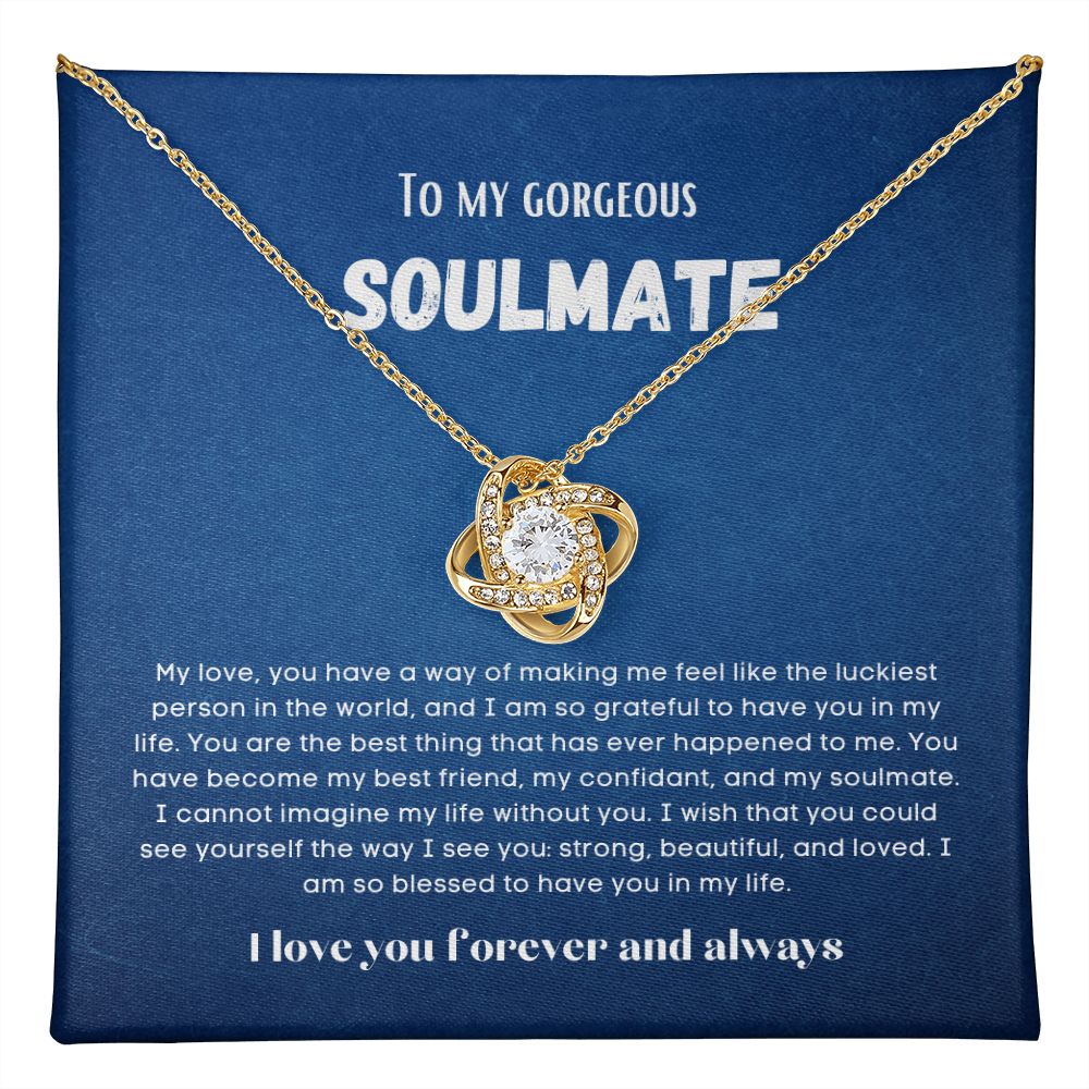 To my soulmate necklace gift for anniversary or Valentine's ay