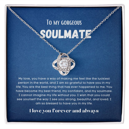 To my soulmate necklace gift for anniversary or Valentine's ay