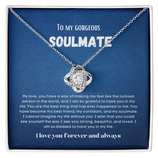To my soulmate necklace gift for anniversary or Valentine's ay