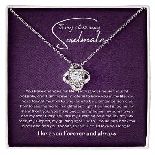 To my soulmate necklace gift for anniversary or Valentine's ay