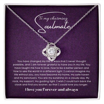 To my soulmate necklace gift for anniversary or Valentine's ay