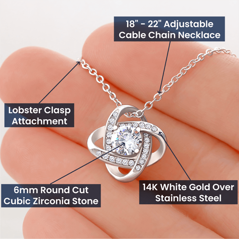 love knot earing To my soulmate necklace gift for anniversary or Valentine's ay